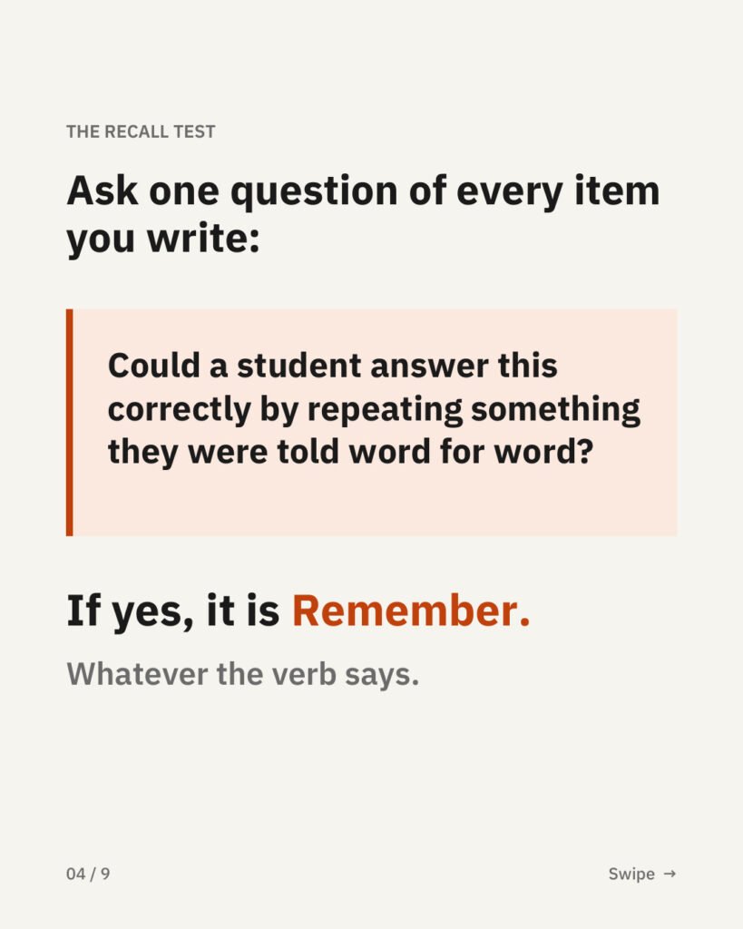 Bloom’s Taxonomy is not a verb list, 4
