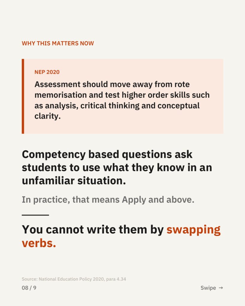 Bloom’s Taxonomy is not a verb list, 8